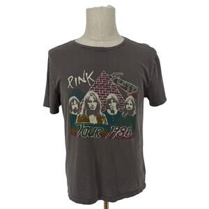 Pink Floyd Tour 1980 Rainbow Graphic T-Shirt Women M Casual Band Tee Lucky Brand